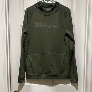 Army green champion hoodie